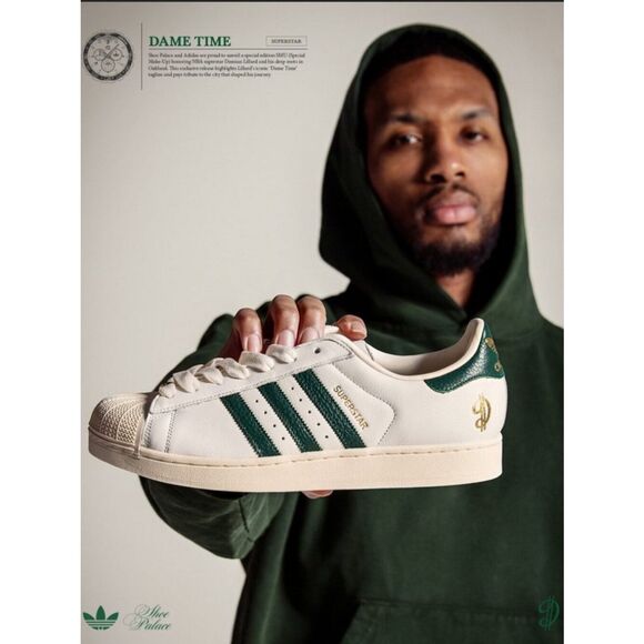 NEW in BOX RARE DAME TIME Adidas Damien Lillard Superstar Mens 9.5 US 43 1/3 EUR main image 4